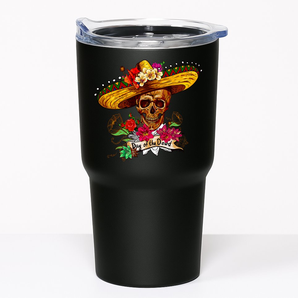 Day of the Dead Sugar Skull Sombrero Tumbler