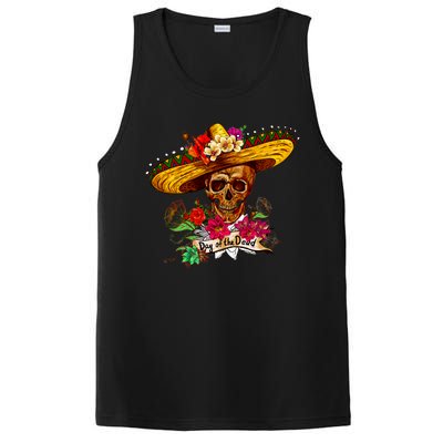 Day of the Dead Sugar Skull Sombrero PosiCharge Competitor Tank