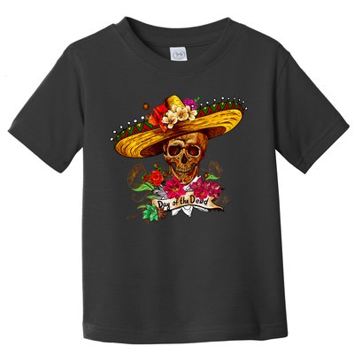 Day of the Dead Sugar Skull Sombrero Toddler T-Shirt