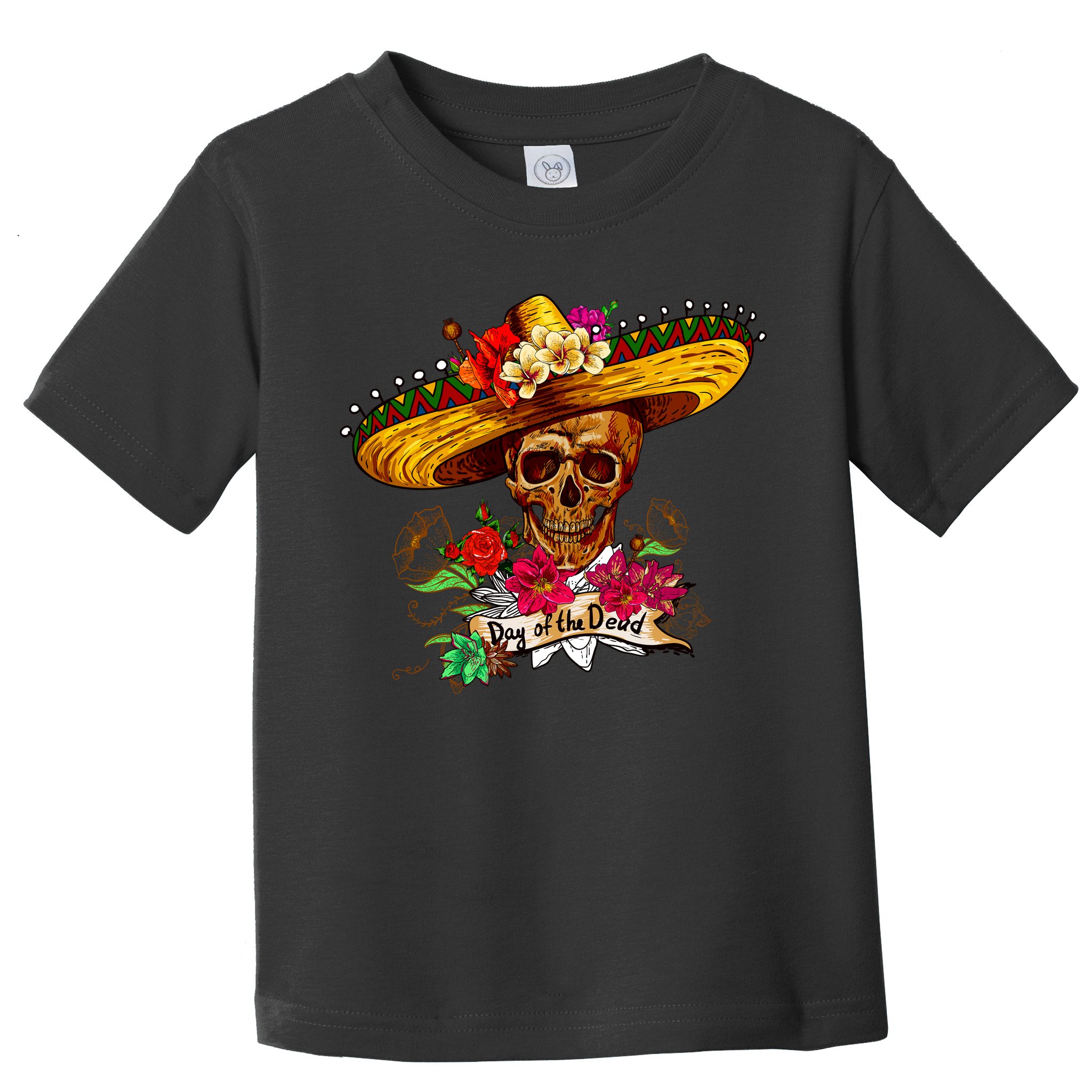 Day of the Dead Sugar Skull Sombrero Toddler T-Shirt
