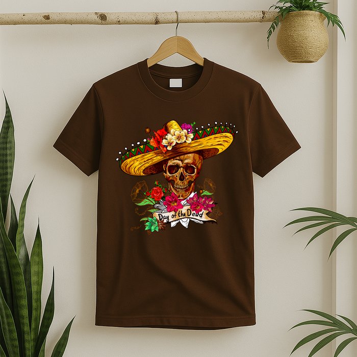 Day of the Dead Sugar Skull Sombrero T-Shirt