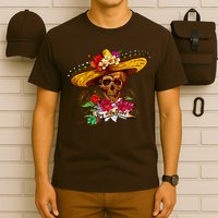 Day of the Dead Sugar Skull Sombrero T-Shirt