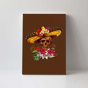 Day of the Dead Sugar Skull Sombrero Canvas