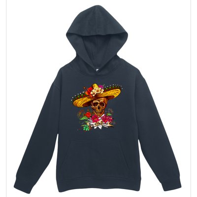 Day of the Dead Sugar Skull Sombrero Urban Pullover Hoodie