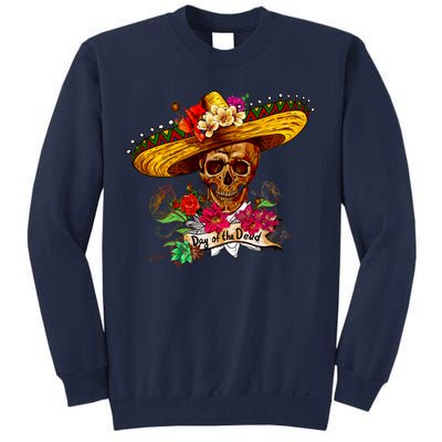 Day of the Dead Sugar Skull Sombrero Tall Sweatshirt