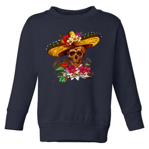 Day of the Dead Sugar Skull Sombrero Toddler Sweatshirt