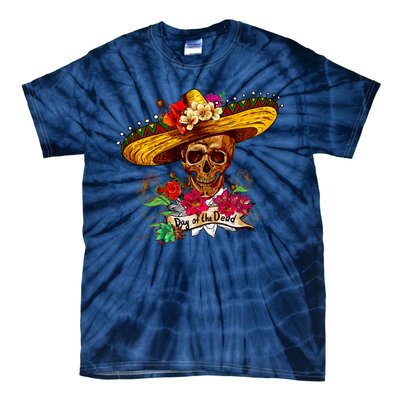 Day of the Dead Sugar Skull Sombrero Tie-Dye T-Shirt