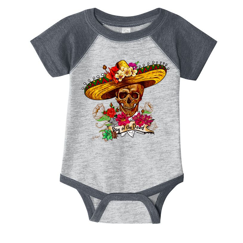 Day of the Dead Sugar Skull Sombrero Infant Baby Jersey Bodysuit