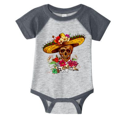 Day of the Dead Sugar Skull Sombrero Infant Baby Jersey Bodysuit