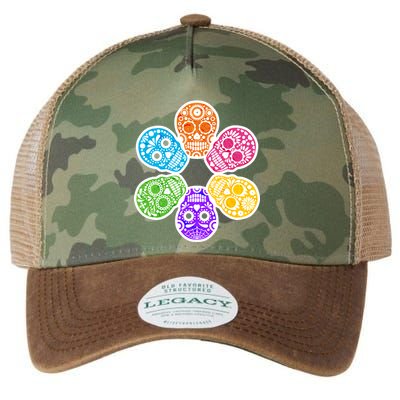 Day of the Dead Skulls Legacy Tie Dye Trucker Hat