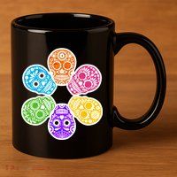Day of the Dead Skulls 11oz C Handle Ceramic Mug