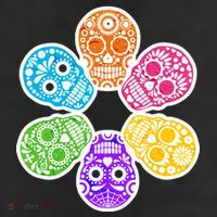 Day of the Dead Skulls 11oz C Handle Ceramic Mug