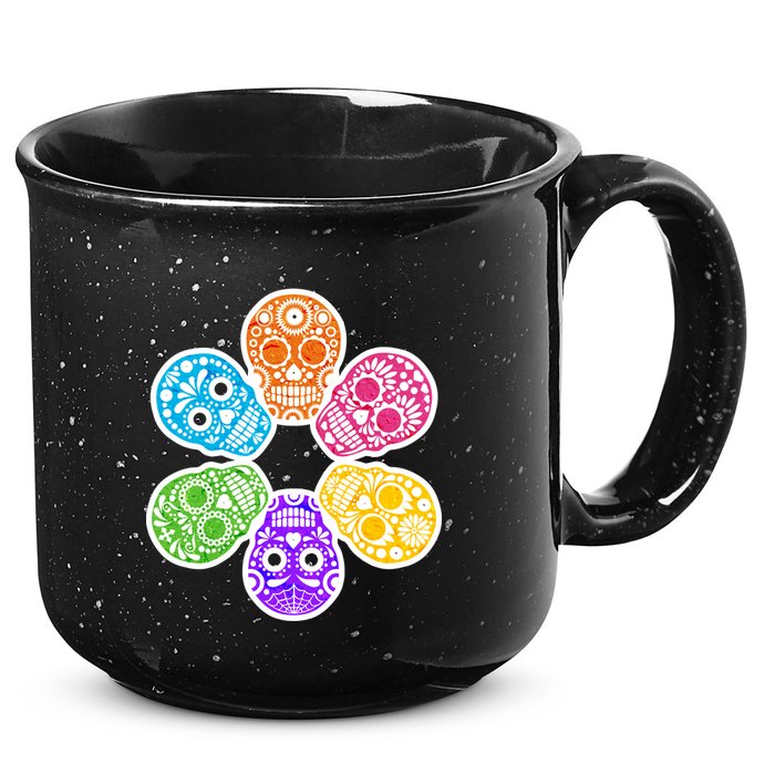 Day of the Dead Skulls 15oz Campfire Ceramic Mug