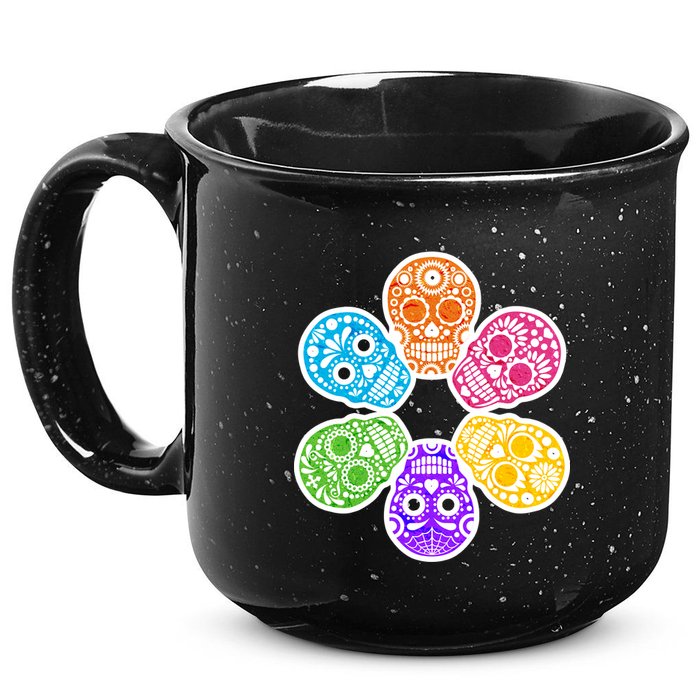 Day of the Dead Skulls 15oz Campfire Ceramic Mug