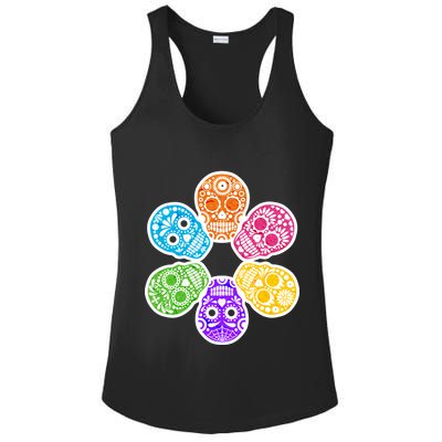 Day of the Dead Skulls Ladies PosiCharge Competitor Racerback Tank