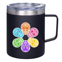 Day of the Dead Skulls 12oz Stainless Steel Coffee Mug