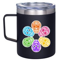 Day of the Dead Skulls 12oz Stainless Steel Coffee Mug