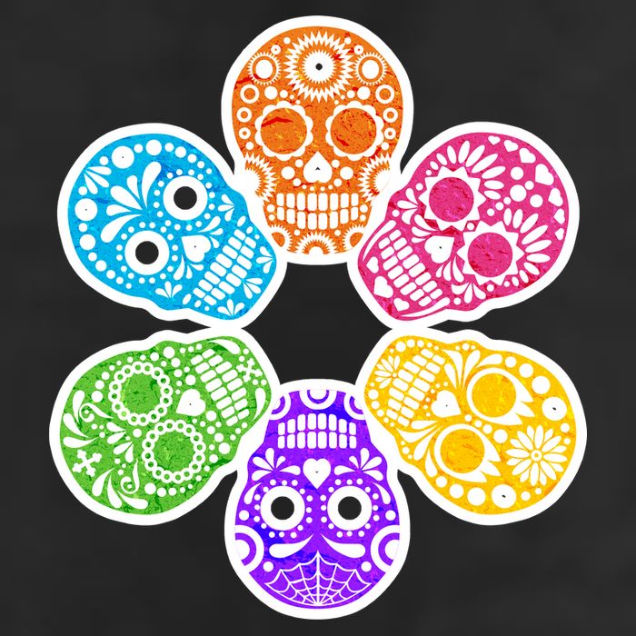 Day of the Dead Skulls 12oz Stainless Steel Coffee Mug