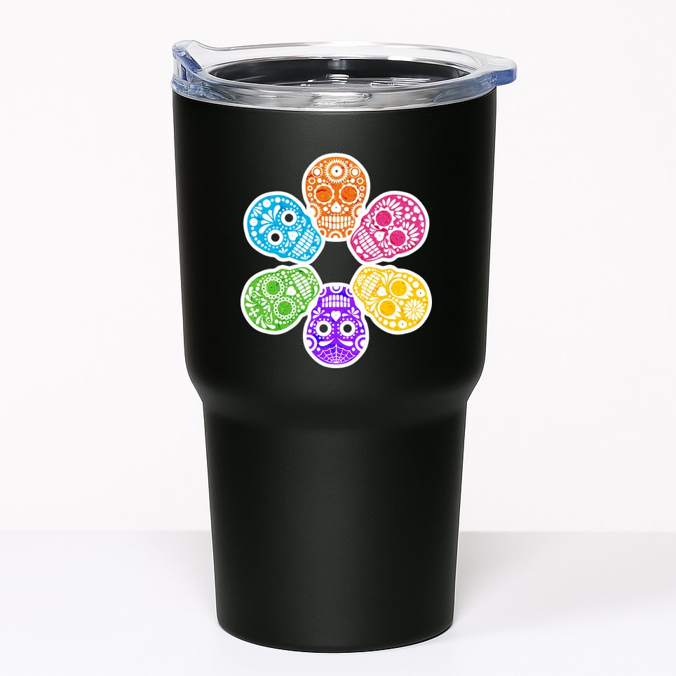 Day of the Dead Skulls Tumbler