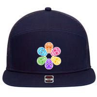 Day of the Dead Skulls 7 Panel Mesh Trucker Snapback Hat