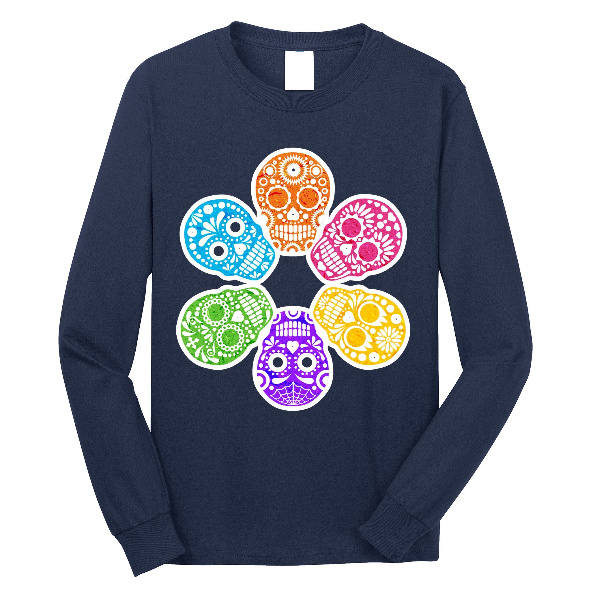 Day of the Dead Skulls Long Sleeve Shirt