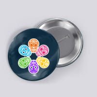Day of the Dead Skulls Button