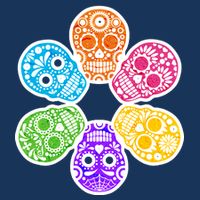Day of the Dead Skulls 7-Panel Snapback Hat