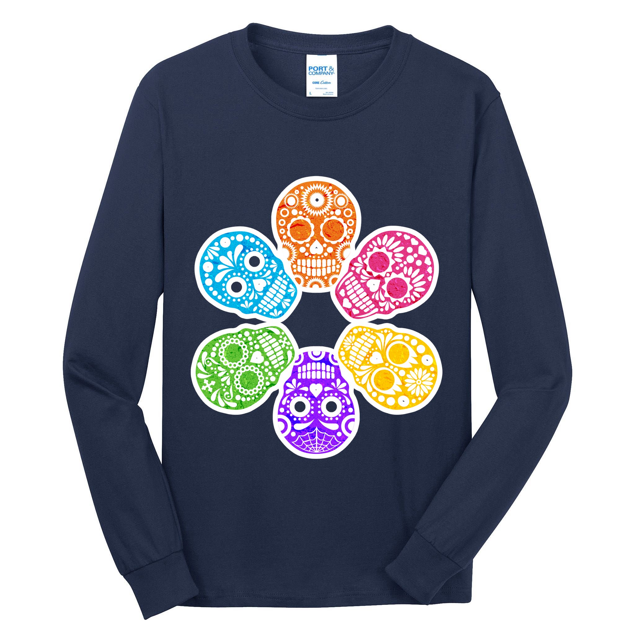 Day of the Dead Skulls Tall Long Sleeve T-Shirt