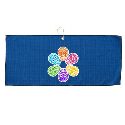 Day of the Dead Skulls Large Microfiber Waffle Golf Towel