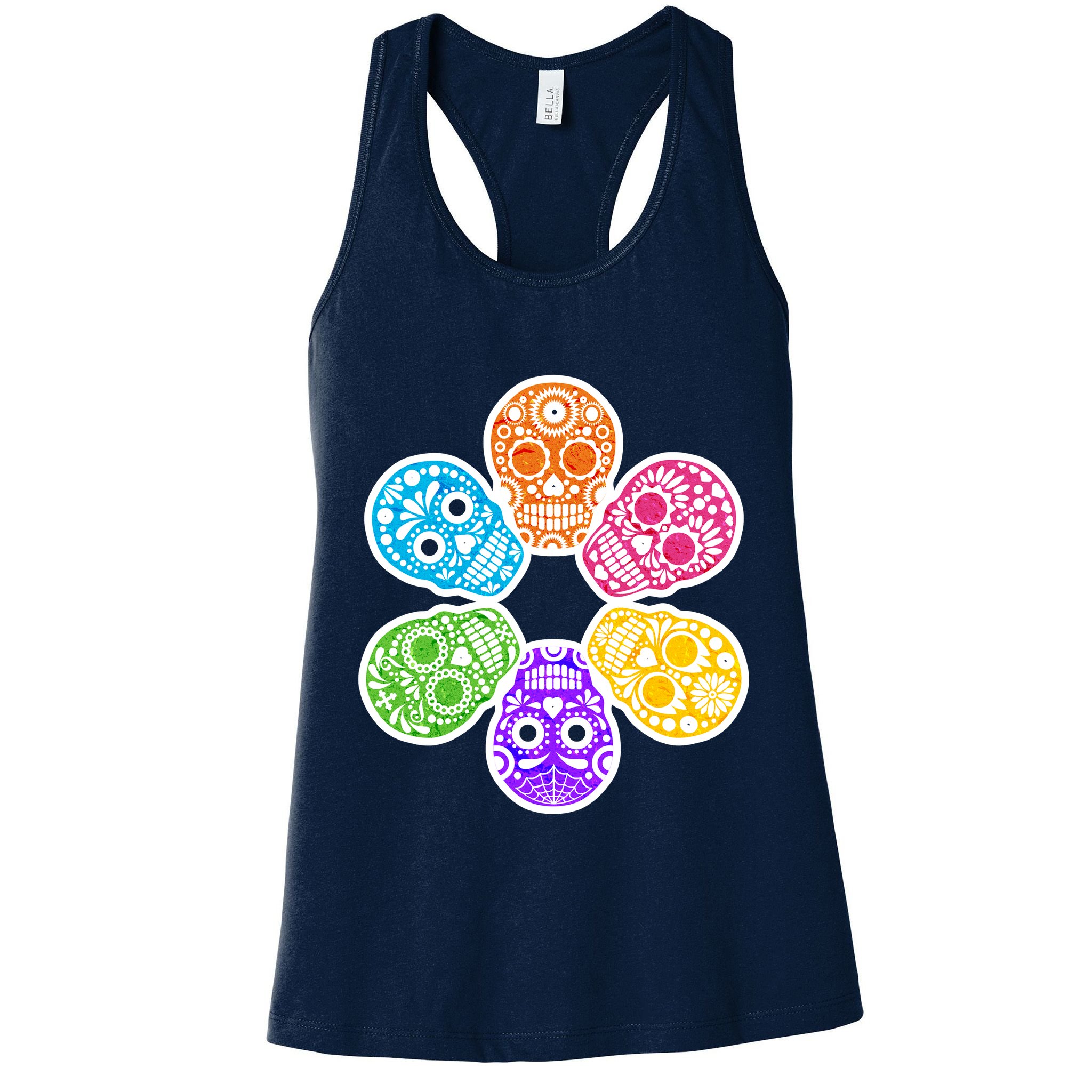 Day of the Dead Skulls Womens Tank Top