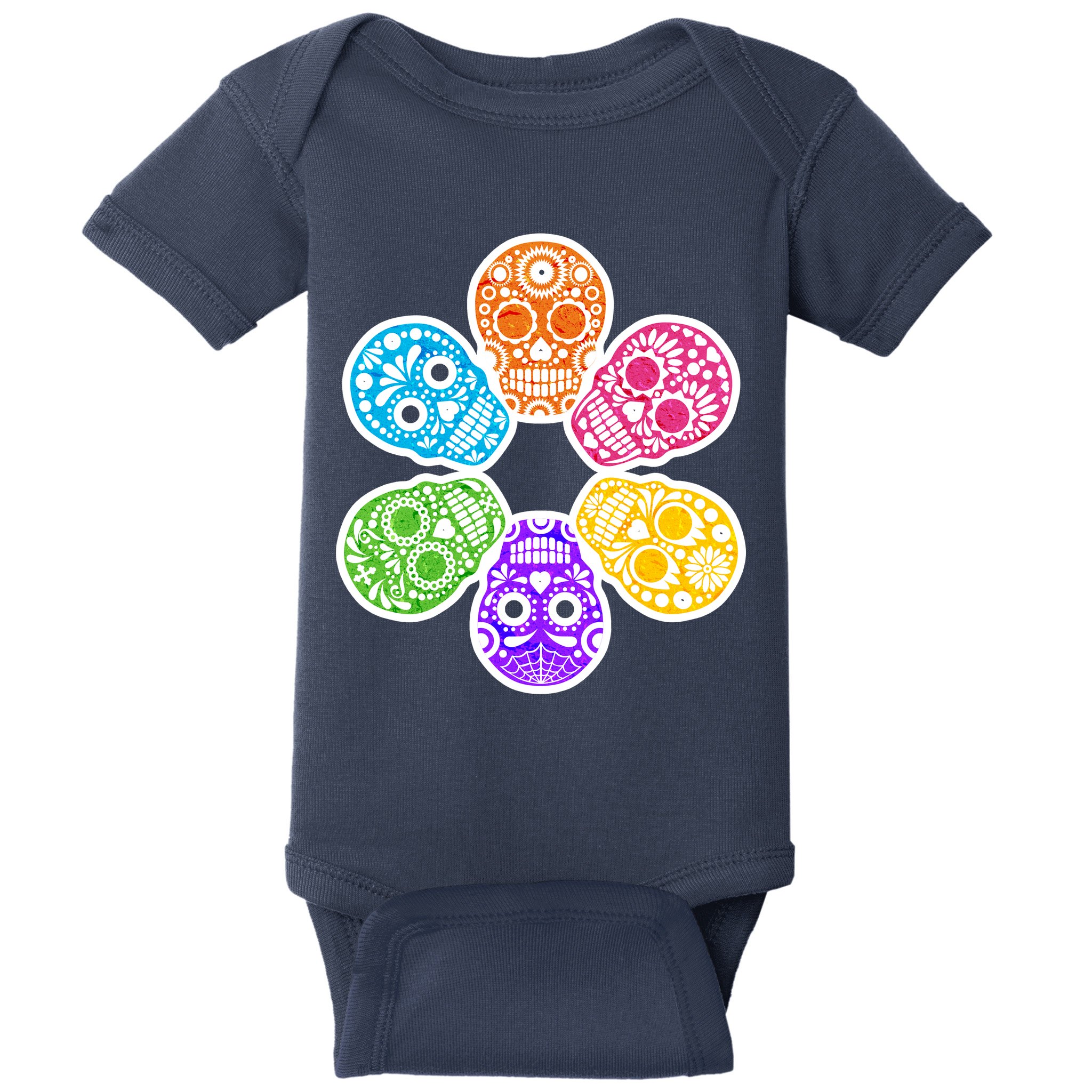 Day of the Dead Skulls Baby Bodysuit