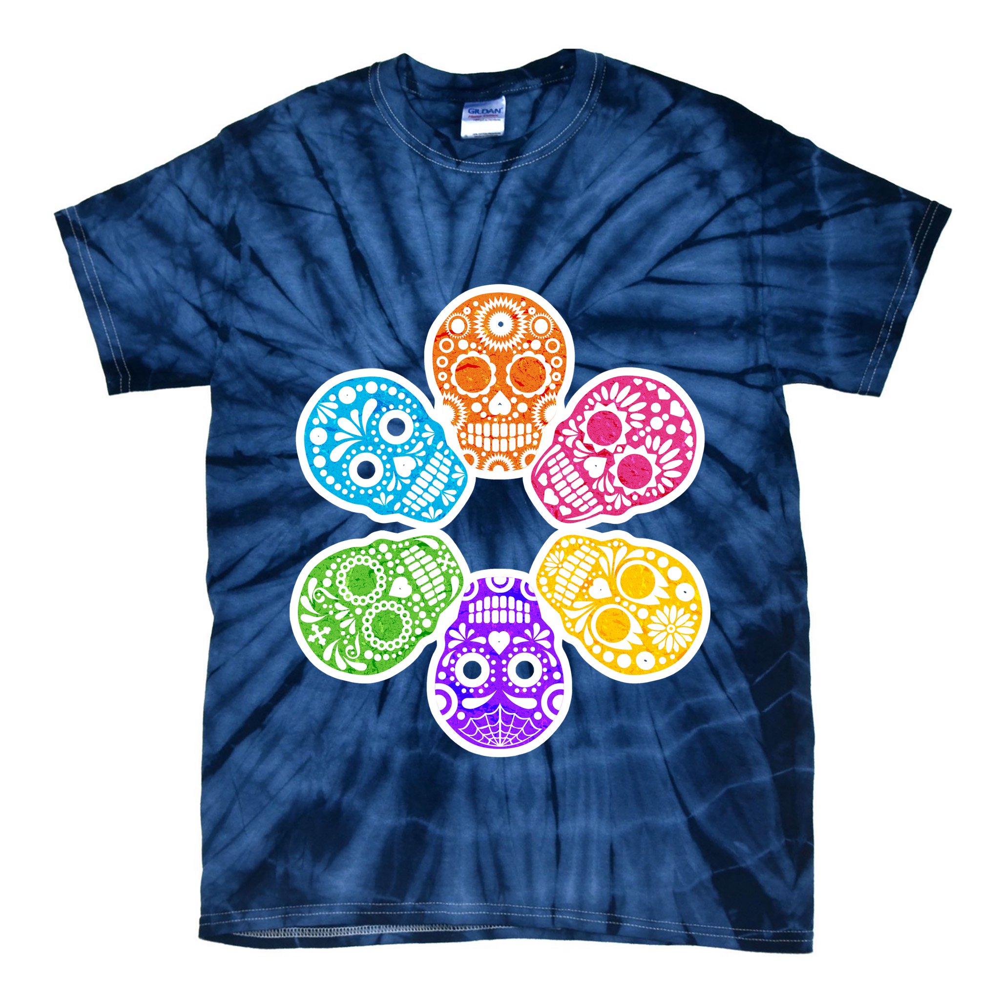 Day of the Dead Skulls Tie-Dye T-Shirt