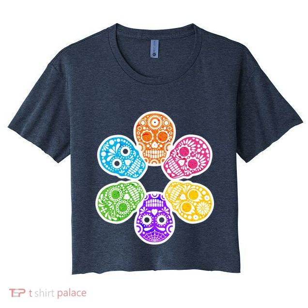 Day of the Dead Skulls Crop Top