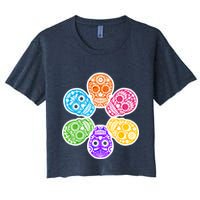 Day of the Dead Skulls Crop Top