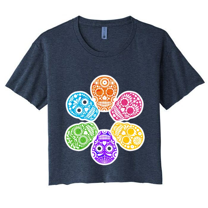 Day of the Dead Skulls Crop Top