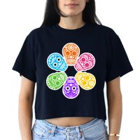 Day of the Dead Skulls Crop Top
