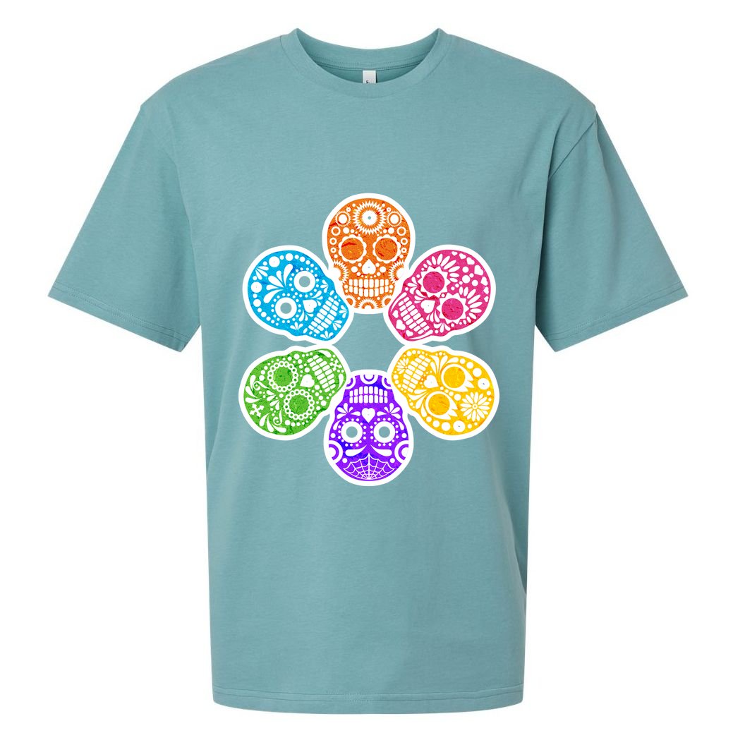 Day of the Dead Skulls Sueded Cloud Jersey T-Shirt
