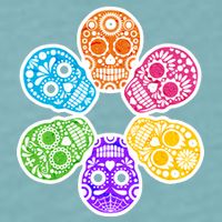 Day of the Dead Skulls Sueded Cloud Jersey T-Shirt