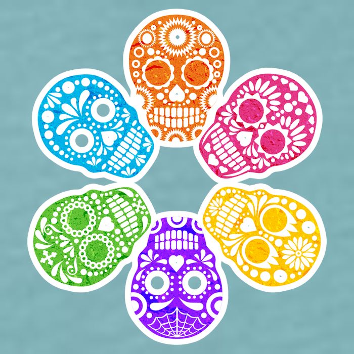 Day of the Dead Skulls Sueded Cloud Jersey T-Shirt