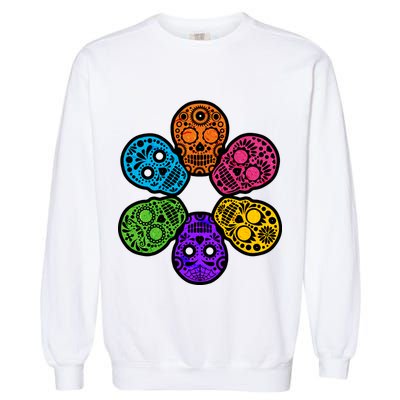 Day of the Dead Skulls Garment-Dyed Sweatshirt