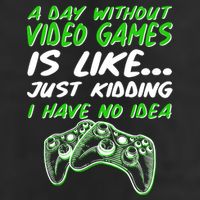 Day Without Video Games Just Kidding I Have No Idea Garment-Dyed Heavyweight T-Shirt