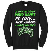Day Without Video Games Just Kidding I Have No Idea Sweatshirt