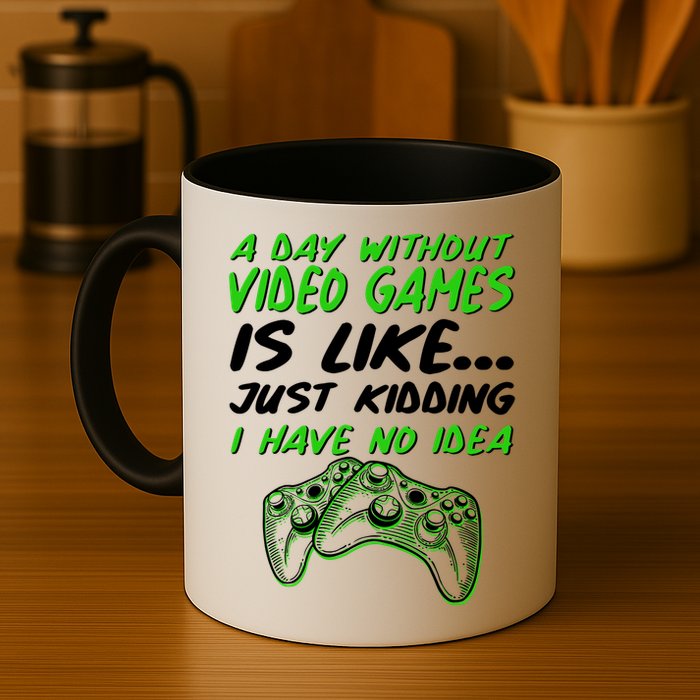 Day Without Video Games Just Kidding I Have No Idea Mug
