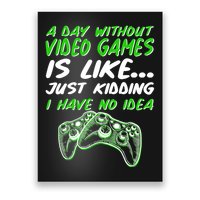 Day Without Video Games Just Kidding I Have No Idea Poster