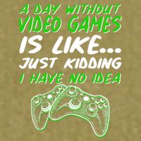 Day Without Video Games Just Kidding I Have No Idea Garment-Dyed Women's Muscle Tee