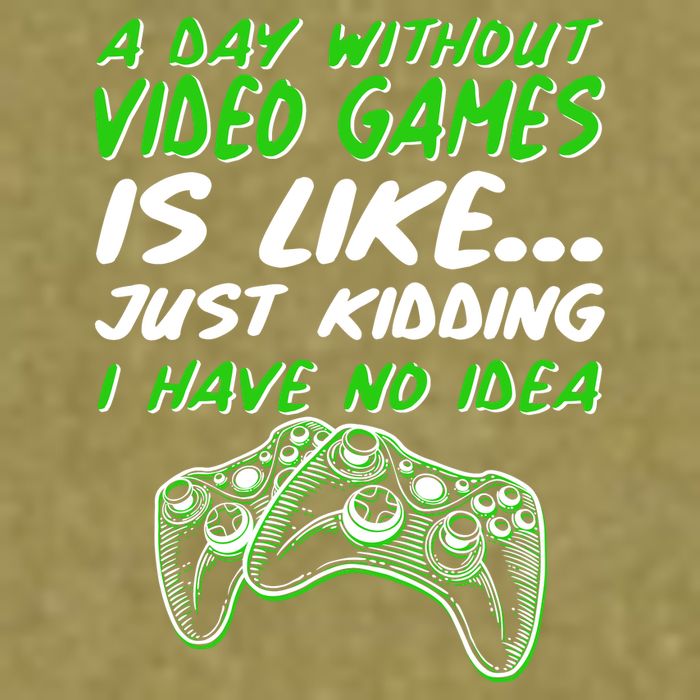 Day Without Video Games Just Kidding I Have No Idea Garment-Dyed Women's Muscle Tee
