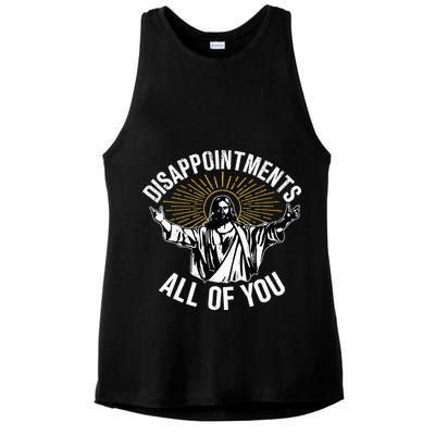 Disappointts All You Jesus Christian Religion Ladies PosiCharge Tri-Blend Wicking Tank