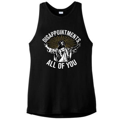 Disappointts All You Jesus Christian Religion Ladies PosiCharge Tri-Blend Wicking Tank