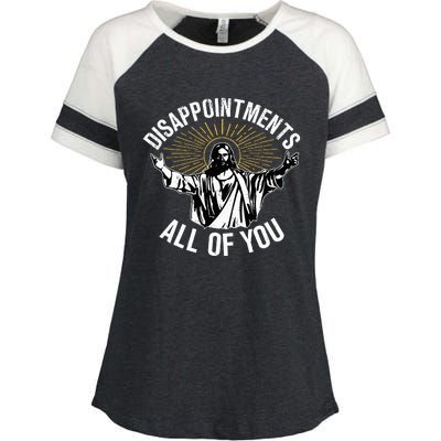 Disappointts All You Jesus Christian Religion Enza Ladies Jersey Colorblock Tee