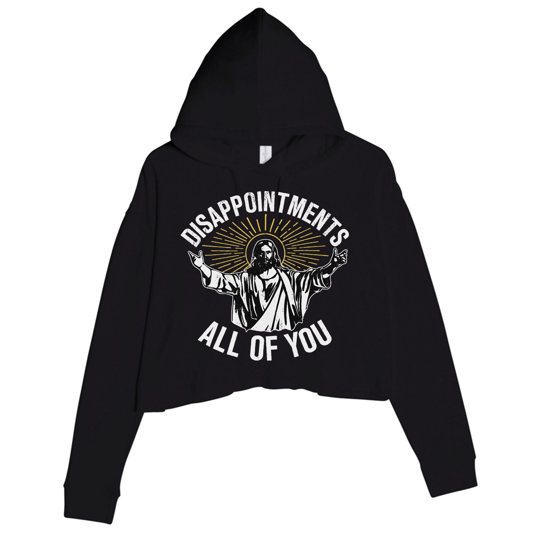 Disappointments All You Jesus Christian Religion Crop Fleece Hoodie